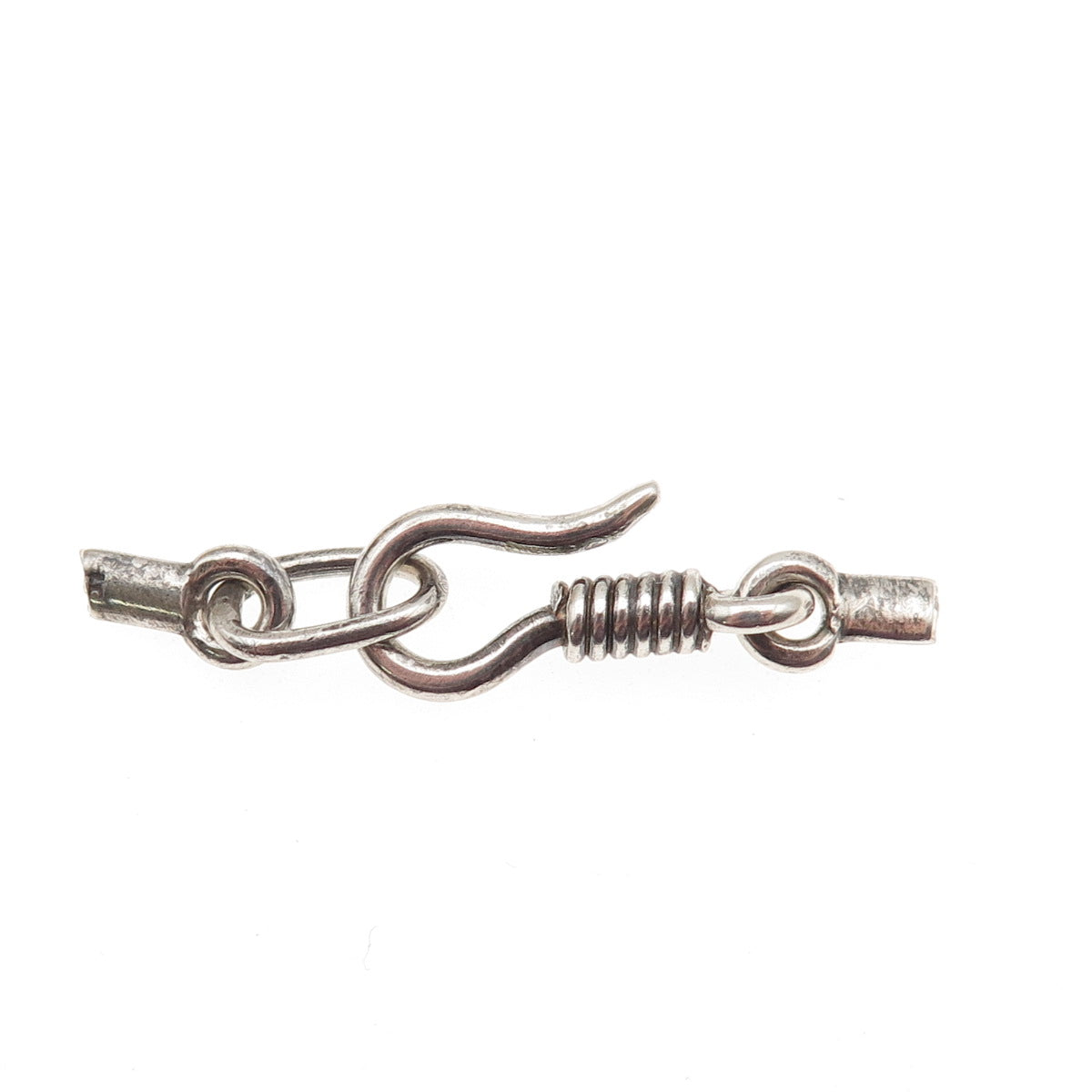 925 Sterling Silver Vintage Hook Lock Clasp Necklace Ends