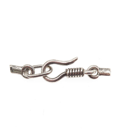 925 Sterling Silver Vintage Hook Lock Clasp Necklace Ends