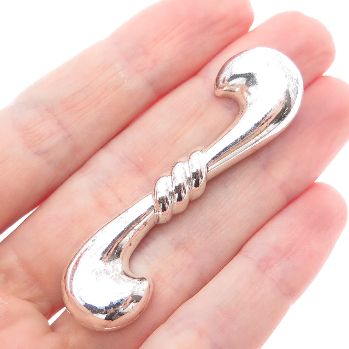 ROSS SIMONS 925 Sterling Silver Vintage Modernist Pin Brooch
