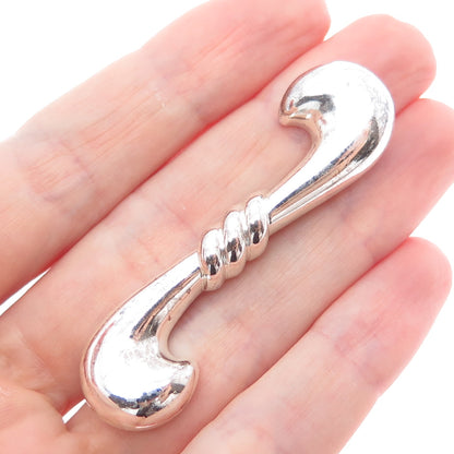 ROSS SIMONS 925 Sterling Silver Vintage Modernist Pin Brooch