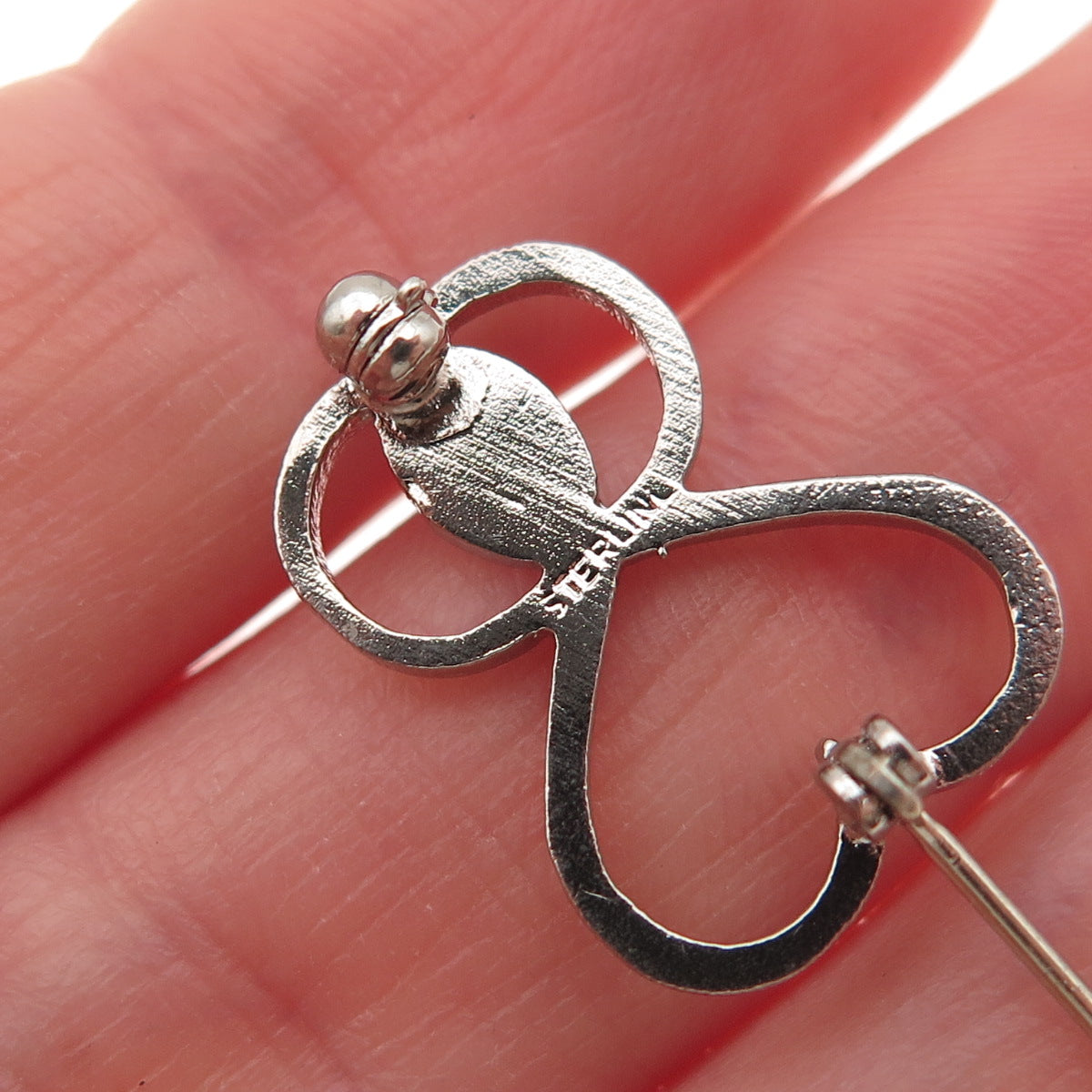 925 Sterling Silver Vintage Marriage Encounter Religious Mini Pin Brooch