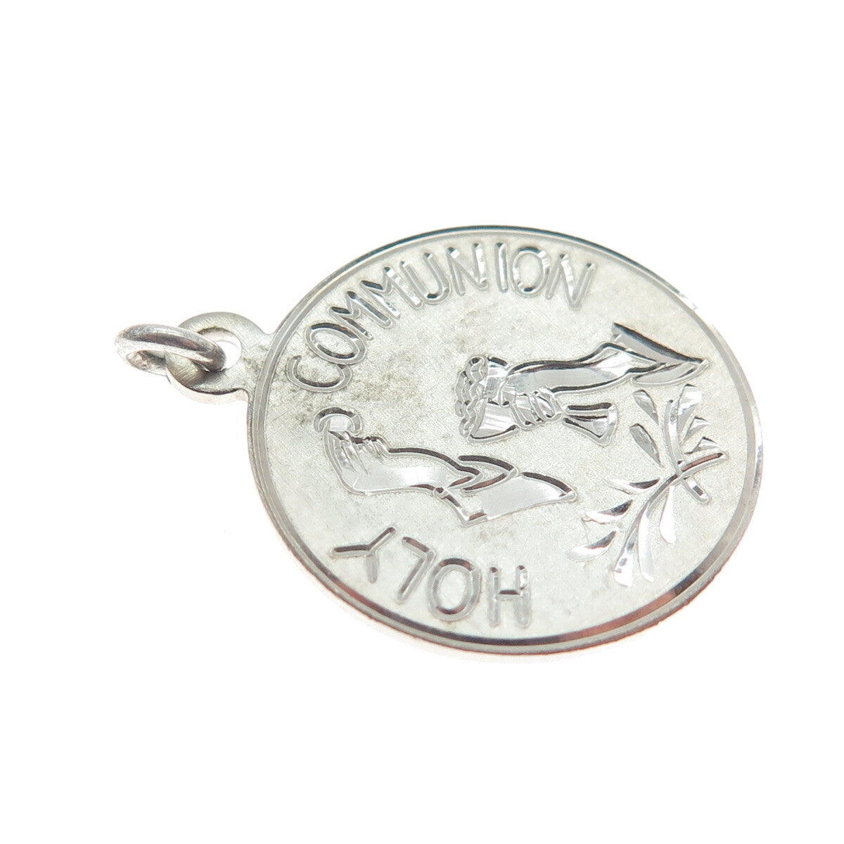 LUMIN 925 Sterling Silver Vintage Holy Communion Minimalist Charm Pendant