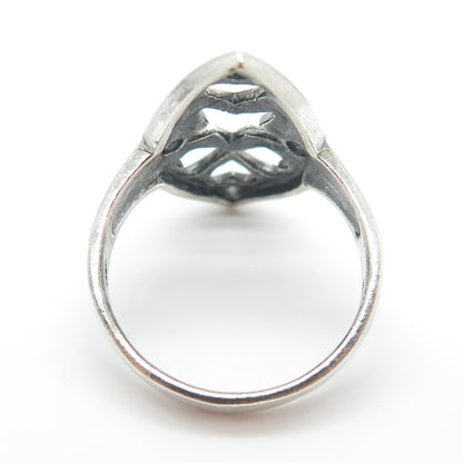CHAPAL ZENRAY 925 Sterling Silver Vintage Clover Star & Heart Ring Size 9.25