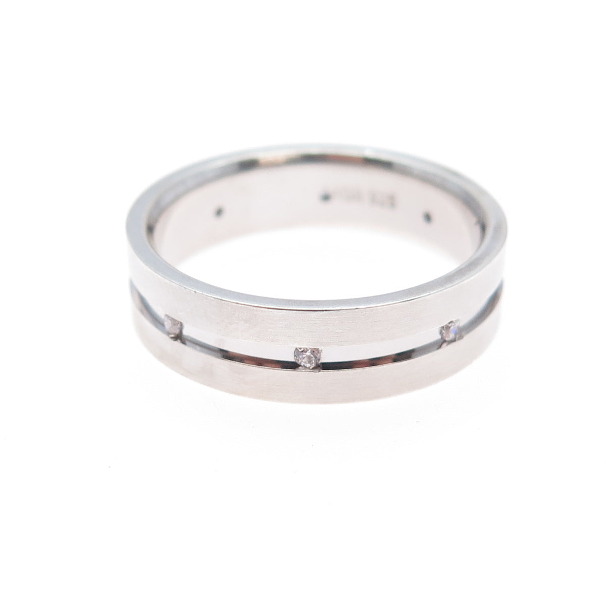 925 Sterling Silver Vintage MGR Round-Cut C Z All Around Band Ring Size 9.5