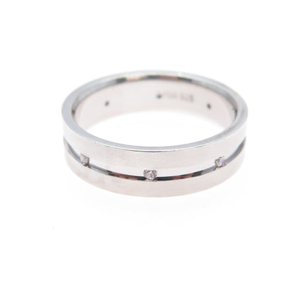925 Sterling Silver Vintage MGR Round-Cut C Z All Around Band Ring Size 9.5