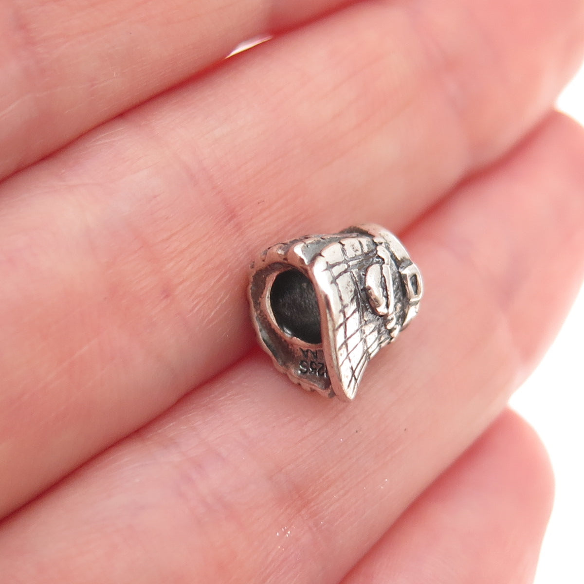 Trollbeads 925 Sterling Silver Celtic Kilt Slide Bead Charm