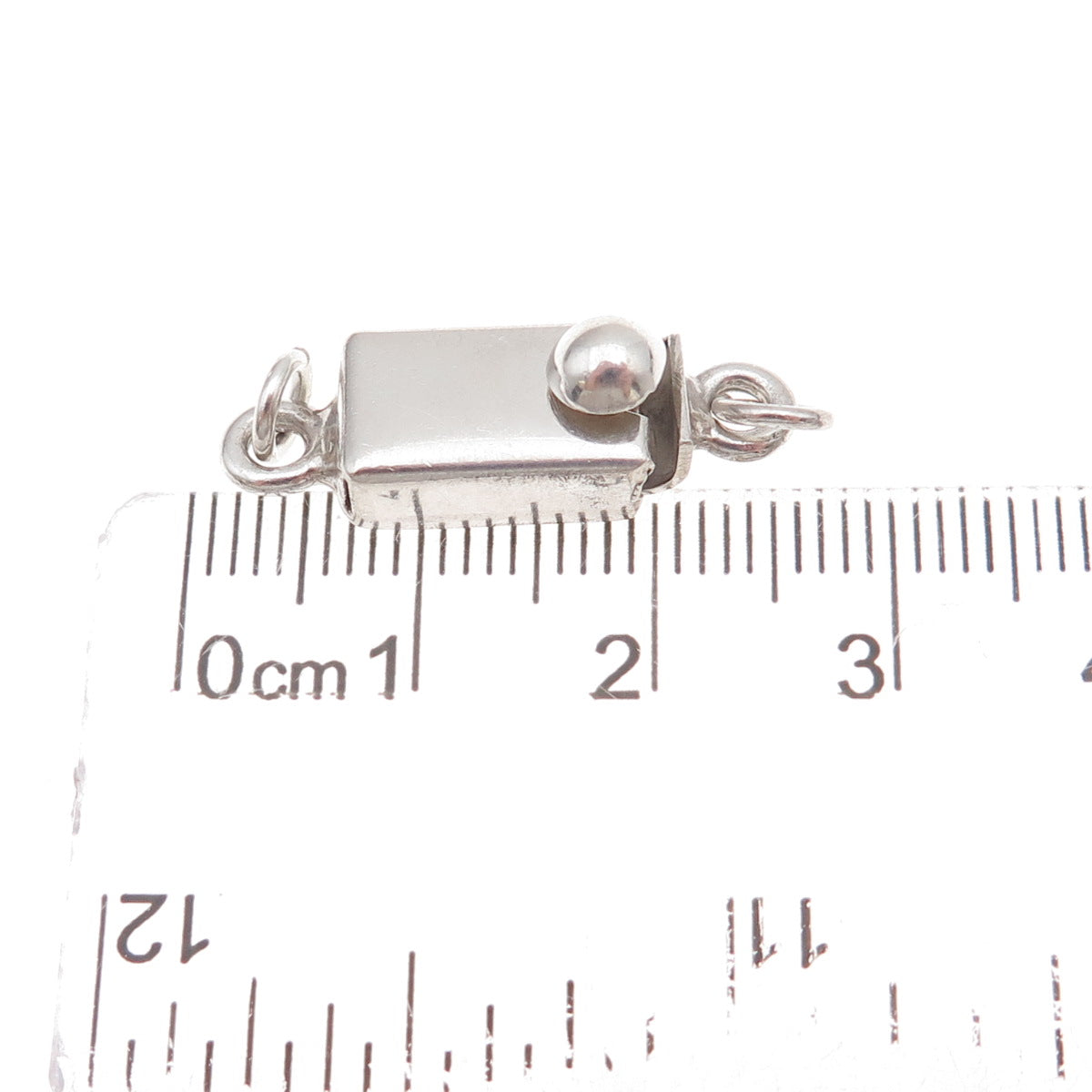 925 Sterling Silver Vintage Mexico Bracelet / Necklace Box Lock Clasp