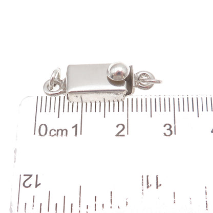 925 Sterling Silver Vintage Mexico Bracelet / Necklace Box Lock Clasp