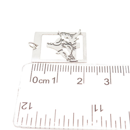 925 Sterling Silver Vintage Branch Of Garden Birds Charm Pendant