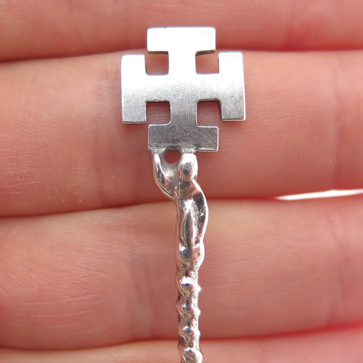 Stokes & Ireland Ltd Sterling Silver Antique 1897 Chester Cross Dessert Spoon