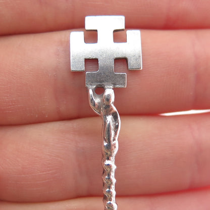 Stokes & Ireland Ltd Sterling Silver Antique 1897 Chester Cross Dessert Spoon