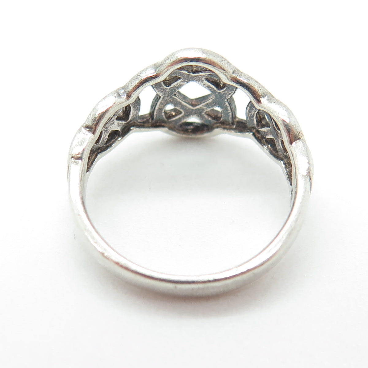 KIT HEATH 925 Sterling Silver Vintage 1998 Celtic Knot Oxidized Ring Size 5.25