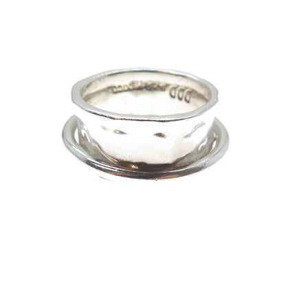 DOMINIQUE DINOUART 925 Sterling Vintage Mexico Modernist Rotating Ring Size 9