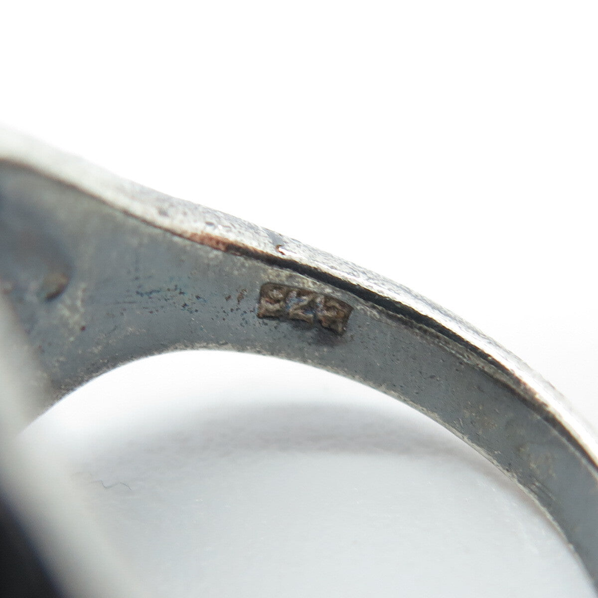 925 Sterling Silver Vintage Dragon Skin Dome Oxidized Ring Size 6.25
