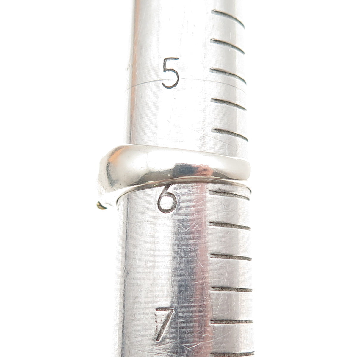 925 Sterling Silver 2-Tone Vintage Mexico Modernist Oxidized Ring Size 6