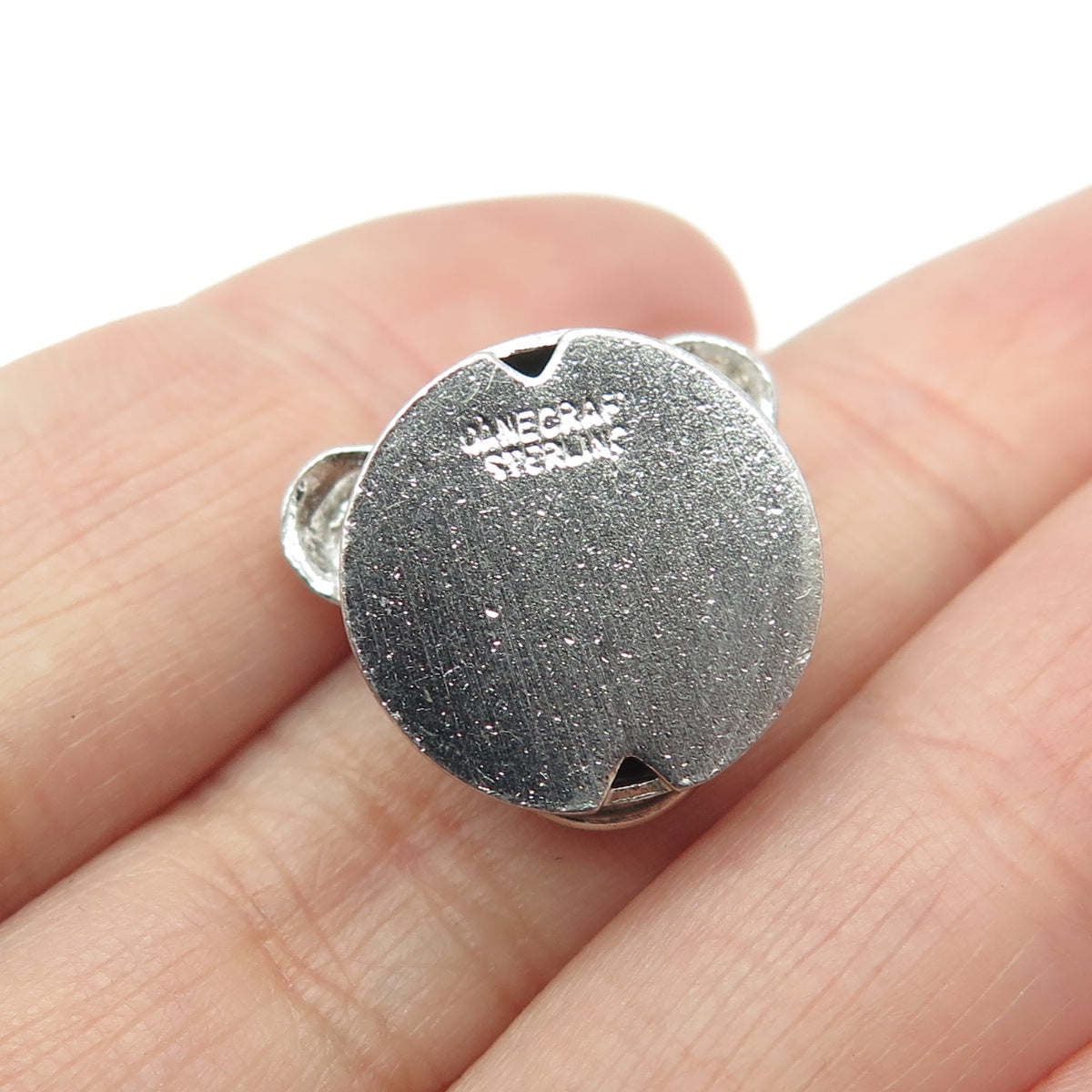 DANECRAFT Sterling Silver Antique Art Deco Rotary Telephone Minimalist Pendant