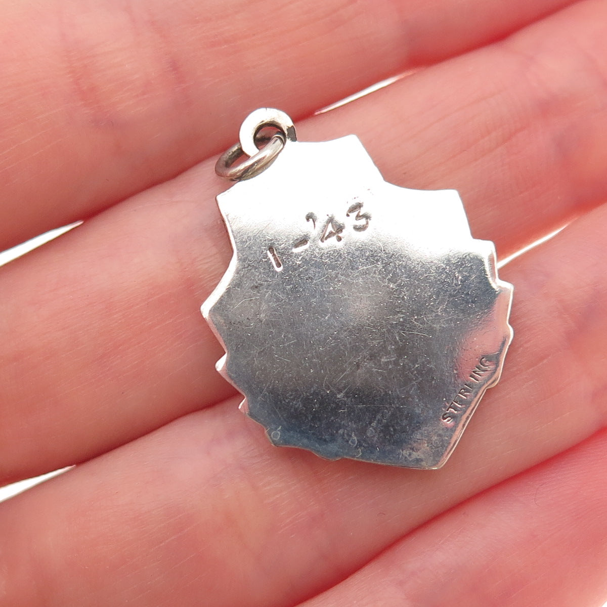 925 Sterling Silver 2-Tone Antique 1943 NY Public School 159 Fob Charm Pendant
