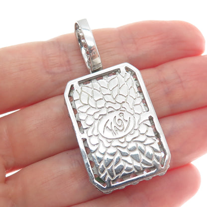 DESIGNS BY YAGI 925 Sterling Silver Round-Cut C Z Sparkle Pendant