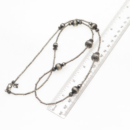 Carolyn Pollack & American West Old Pawn 925 Sterling Navajo Pearls Necklace 26"