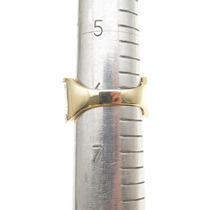 925 Sterling Silver Gold Plated Round-Cut C Z Crisscross Ring Size 6.25