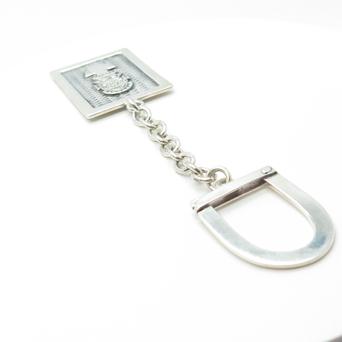 950 Silver Vintage Aztec God Tribal Key Chain Holder