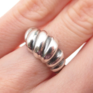 Bagley & Hotchkiss 925 Sterling Silver Vintage Modernist Oxidized Ring Size 5.5