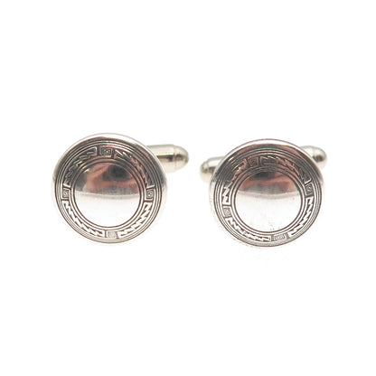TSM The Silver Mesa Old Pawn 925 Sterling Silver Vintage Concho Tribal Cufflinks