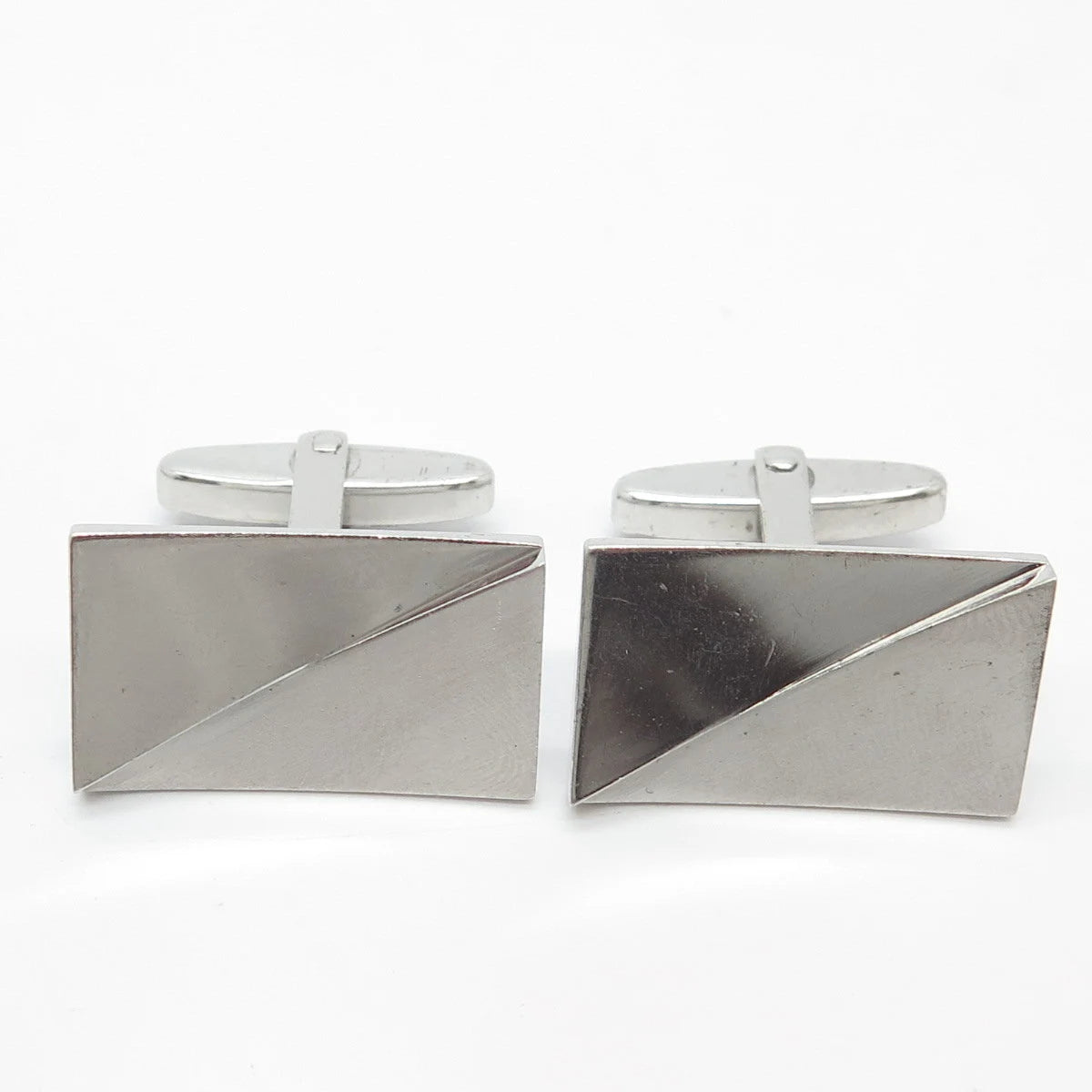 835 Silver Vintage Rectangle Cufflinks