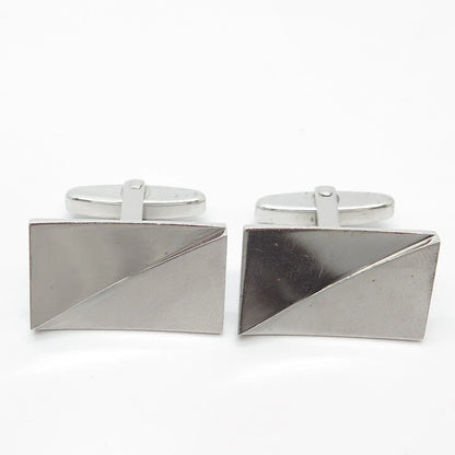 835 Silver Vintage Rectangle Cufflinks