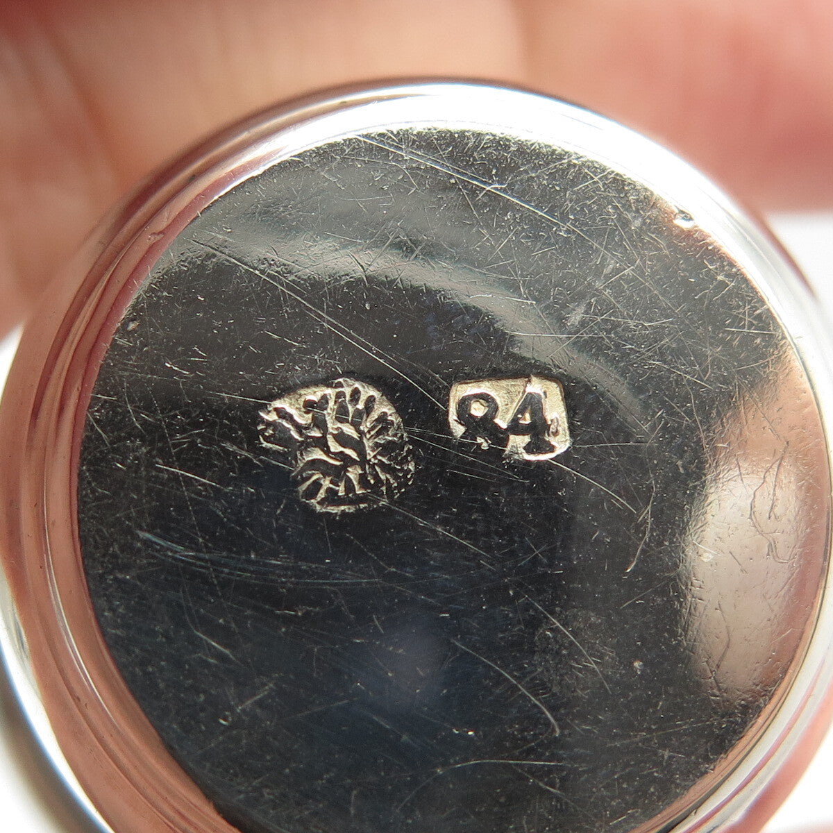 84 Silver Antique Russian Empire Etched Shot Cup
