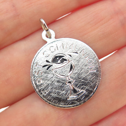 GRIFFITH & SONS CO. Silver Filled Vintage First Communion Charm Pendant