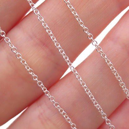 925 Sterling Silver Italy Cable Chain Necklace 18"