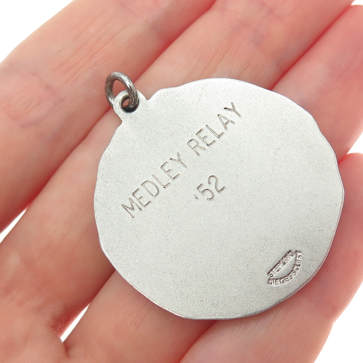 DIEGES & CLUST 925 Sterling Silver Vintage 1952 Holy Name Society Medal Pendant