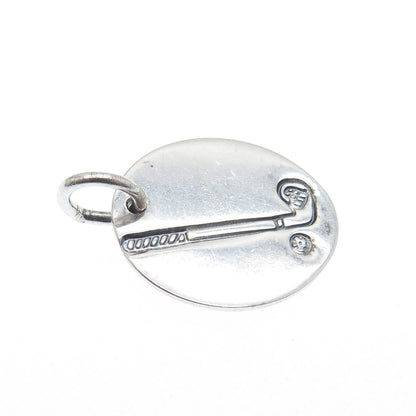 BRIGHTON 925 Sterling Silver Vintage Golf Club Oxidized Charm Pendant