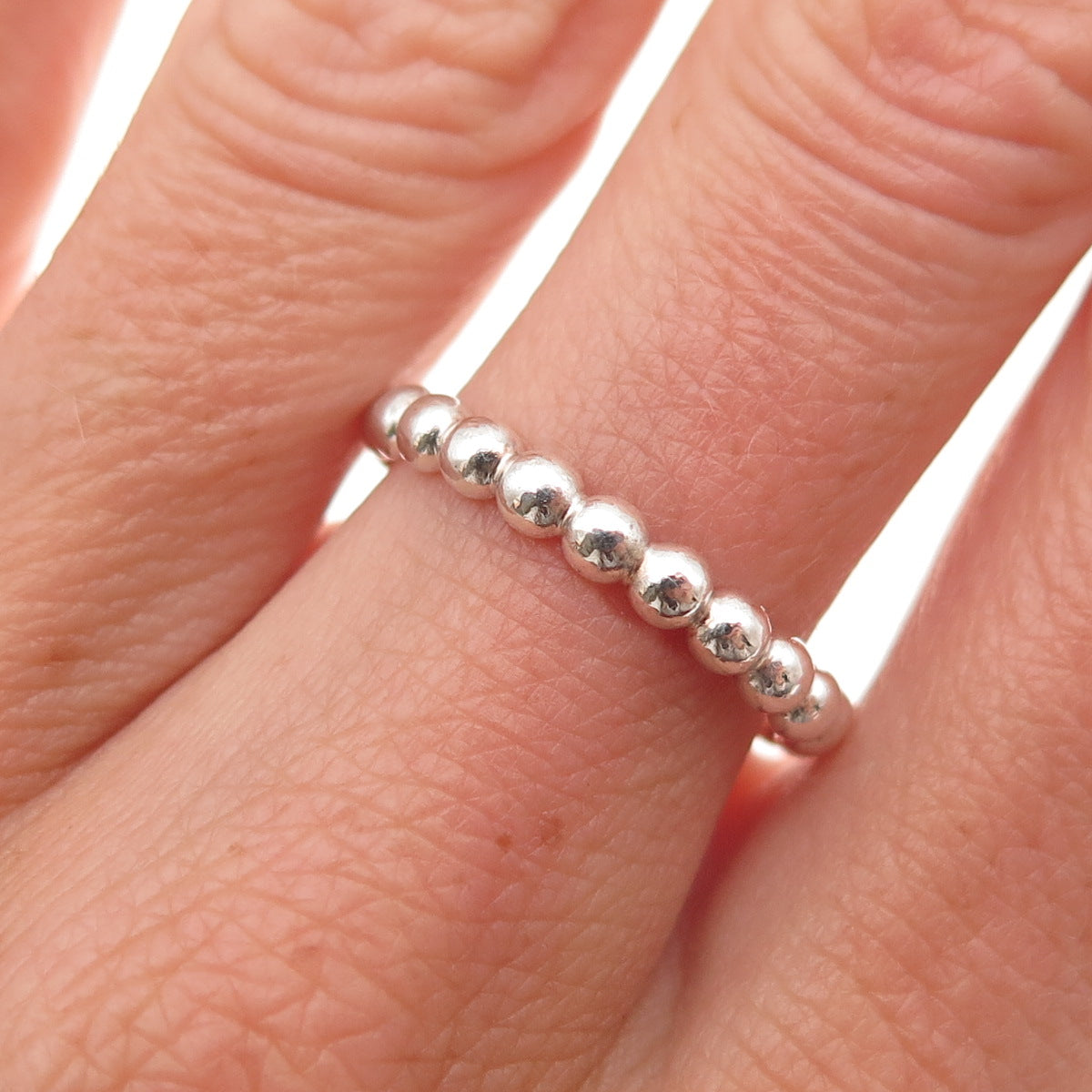 Mejuri 925 Sterling Silver Bubble Band Ring Size 7