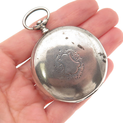 Longines 800 Silver Antique 1900s Grands Prix Pocket Watch (missing crown)