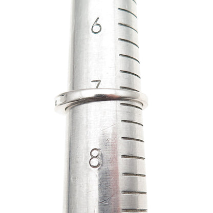 925 Sterling Silver Round-Cut C Z Half Eternity Band Ring Size 7.25