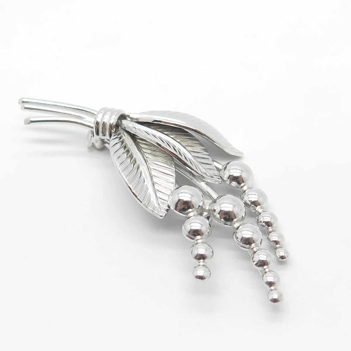 925 Sterling Silver Vintage Carl Art Floral Pin Brooch