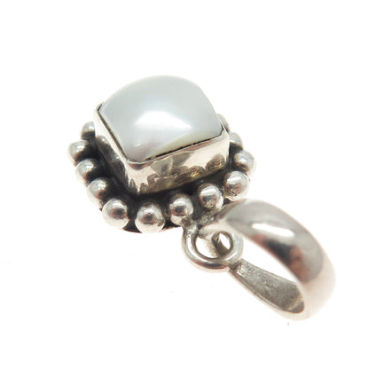 SILPADA 925 Sterling Silver Vintage Real Pearl Beaded Pendant