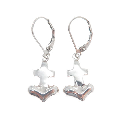 ROBERT LEE MORRIS 925 Sterling Silver Vintage Anchor Dangle Earrings