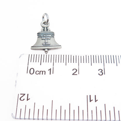 LGB BALFOUR Sterling Vintage Bell Telephone 1 Year Attendance Award Mini Pendant