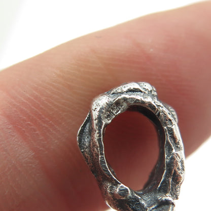 925 Sterling Silver Vintage Naked Couple Erotic Scene Oxidized Pendant