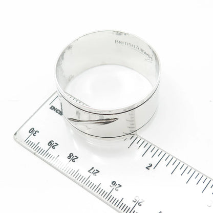 925 Sterling Silver Vintage 1992 Sheffield "British Airways" Napkin Ring