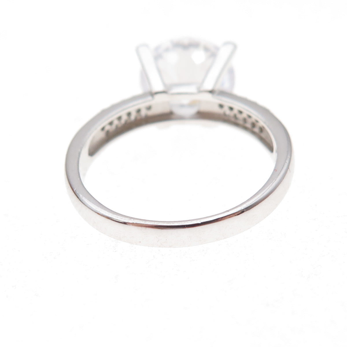 Dee Berkle 925 Sterling Silver Round-Cut C Z Engagement Ring Size 7