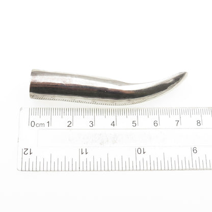 925 Sterling Silver Vintage Oxidized Finger Nail Guard