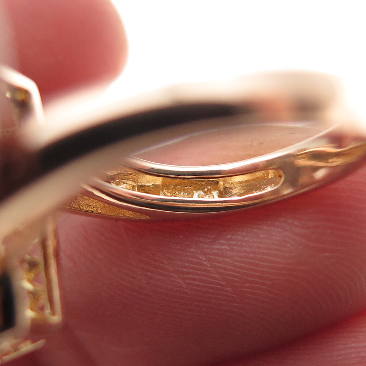 925 Sterling Silver Gold Plated Real Smoky Quartz Bypass Ring Size 6.25