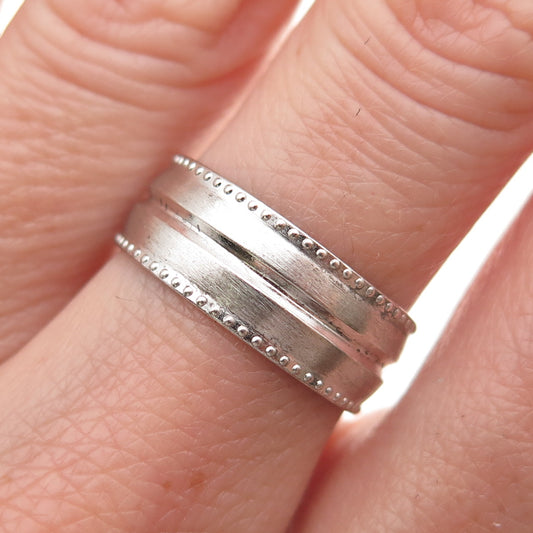 ESPO Joseph Esposito 925 Sterling Silver Vintage Oxidized Band Ring Size 7