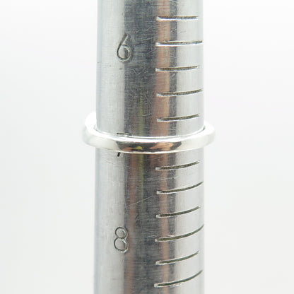 SUN 925 Sterling Silver Real Round-Cut Diamond Promise Ring Size 7