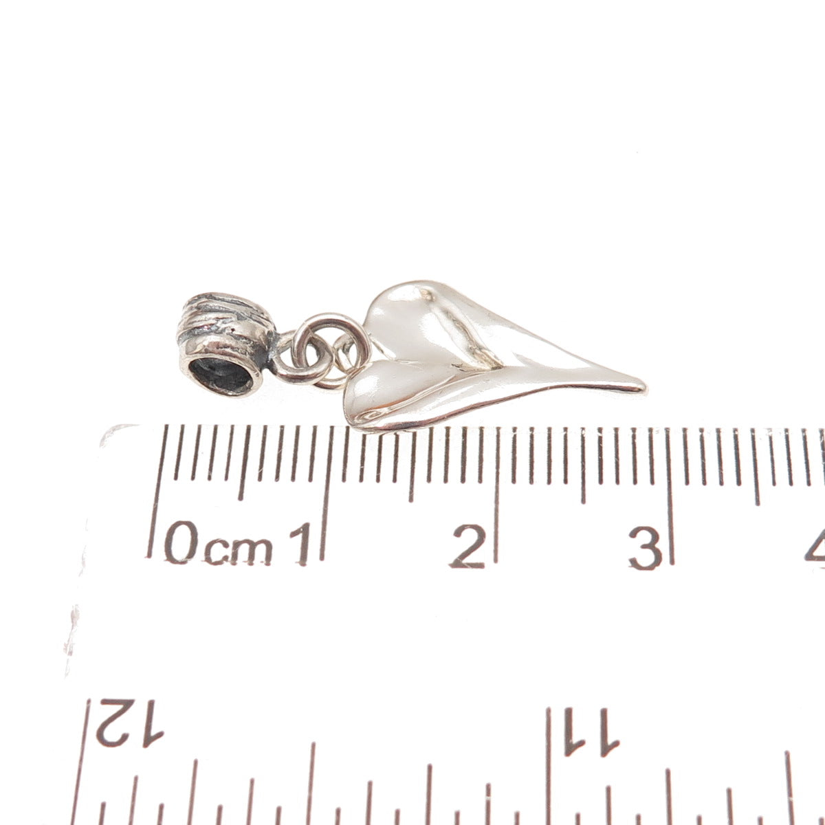 Hagit Gorali 925 Sterling Silver Vintage Israel Modernist Heart Charm Pendant