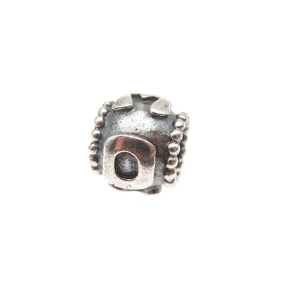 Pandora 925 Sterling Silver & Gold Swarovski Pink Crystal Mom Slide Bead Charm